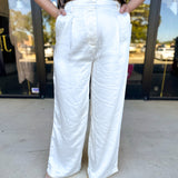 Chic Stain Trouser Pant - Cream-400 Pants-SKIES ARE BLUE-July & June Women's Fashion Boutique Located in San Antonio, Texas