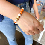 Michelle McDowell - Nori Bracelet - Orange & White-110 Jewelry & Hair-Michelle McDowell-July & June Women's Fashion Boutique Located in San Antonio, Texas