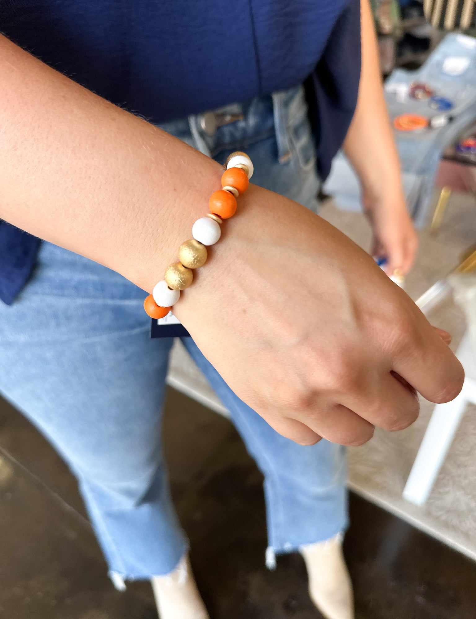 Michelle McDowell - Nori Bracelet - Orange & White-110 Jewelry & Hair-Michelle McDowell-July & June Women's Fashion Boutique Located in San Antonio, Texas