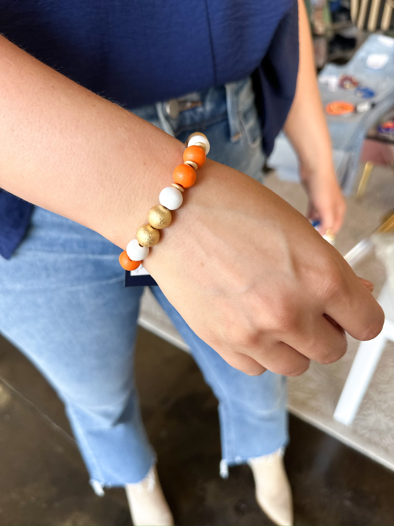 Michelle McDowell - Nori Bracelet - Orange & White-110 Jewelry & Hair-Michelle McDowell-July & June Women's Fashion Boutique Located in San Antonio, Texas