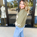 Mallory Embroidered Blouse - Light Olive-200 Fashion Blouses-ABLE-July & June Women's Fashion Boutique Located in San Antonio, Texas