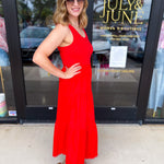The Summertime Savvy Midi Dress - Red-500 Midi-SKIES ARE BLUE-July & June Women's Fashion Boutique Located in San Antonio, Texas