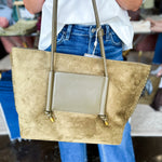 Paige Suede Tote Bag - Olive-130 ACCESSORIES-SHIRALEAH-July & June Women's Fashion Boutique Located in San Antonio, Texas