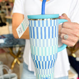 SWIG - Glacier Stripe Mega Mug (40oz.)-140 Gifts + Home-SWIG-July & June Women's Fashion Boutique Located in San Antonio, Texas
