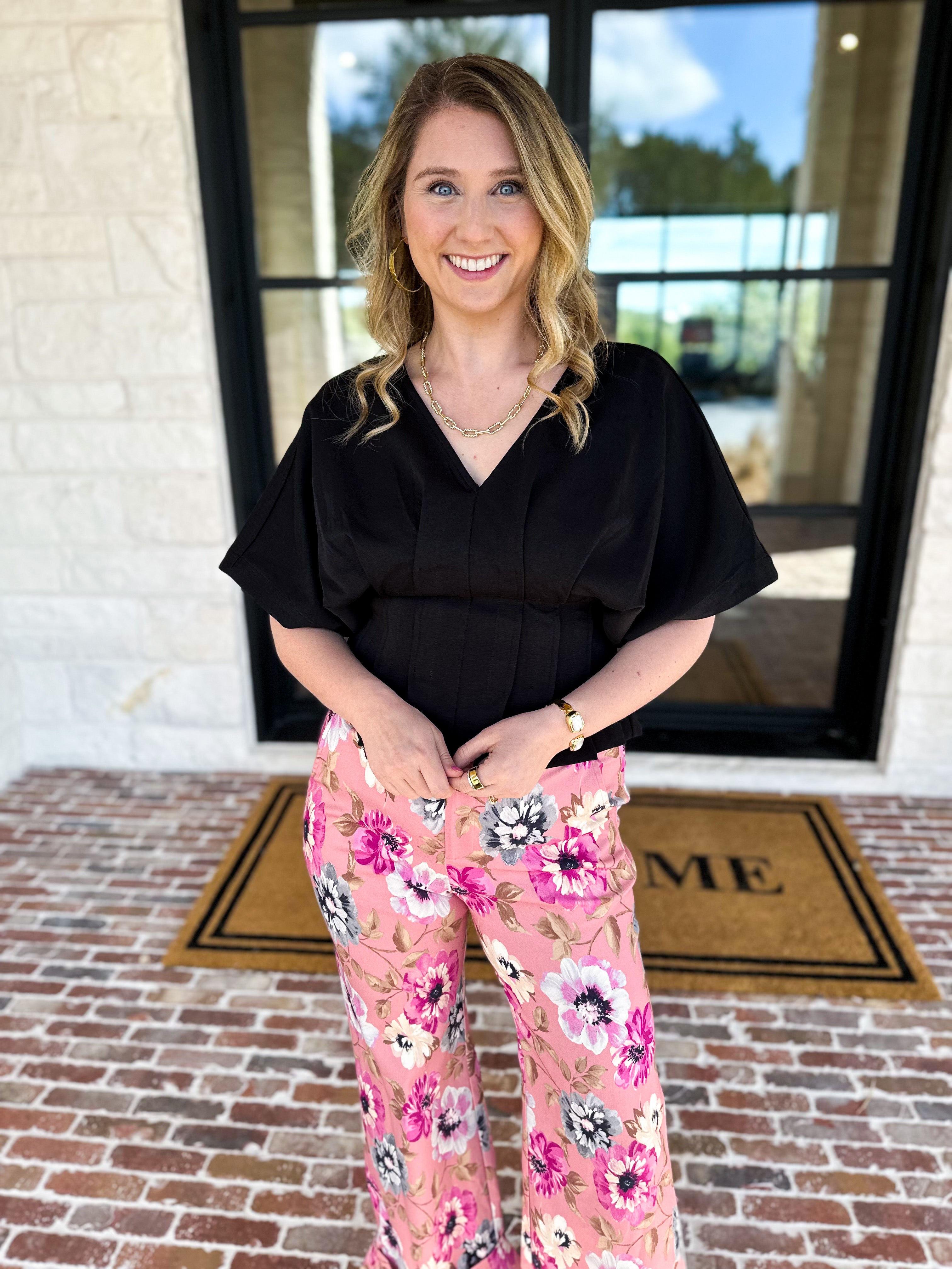 Elevated Chic Top - Black-200 Fashion Blouses-ENTRO-July & June Women's Fashion Boutique Located in San Antonio, Texas