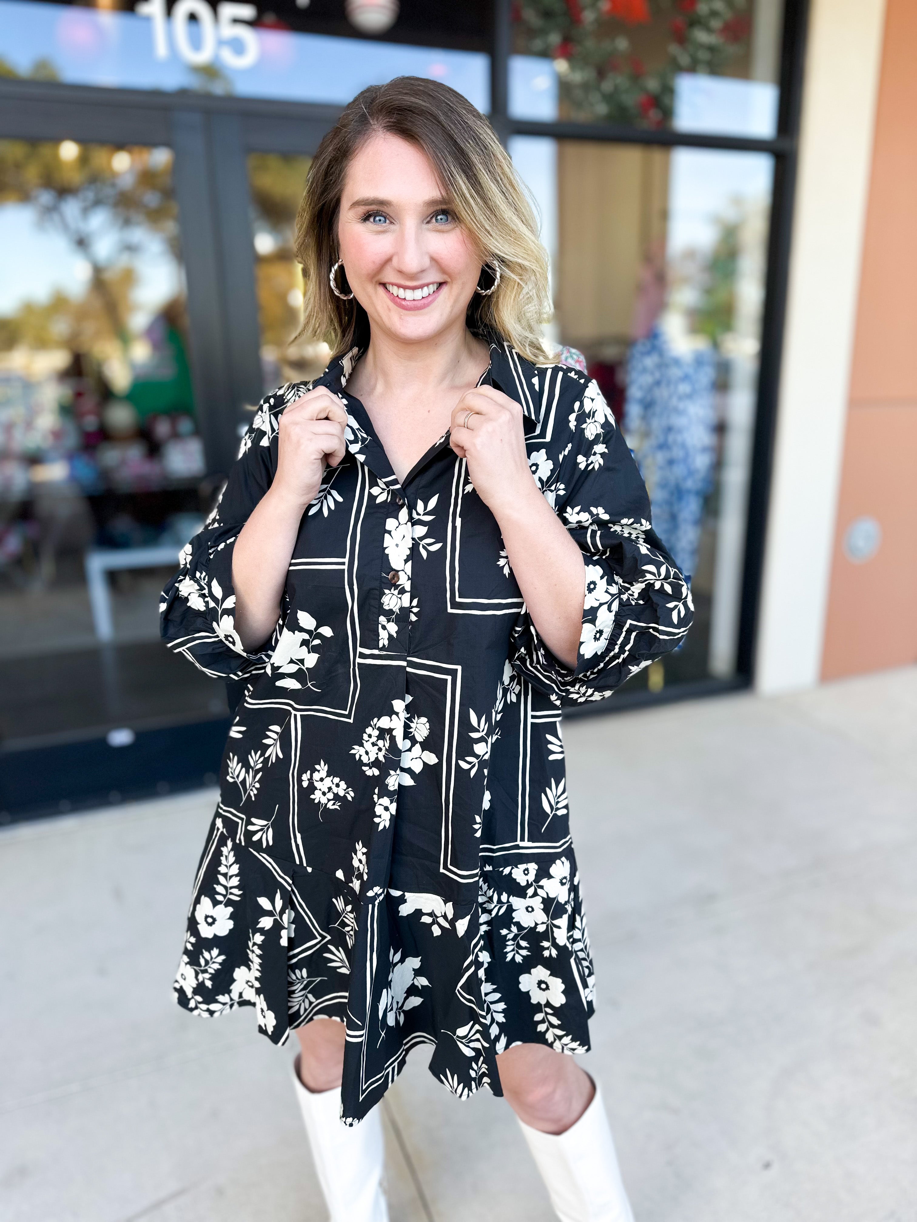 The Jolie Mini Dress - Black-510 Mini-ENTRO-July & June Women's Fashion Boutique Located in San Antonio, Texas