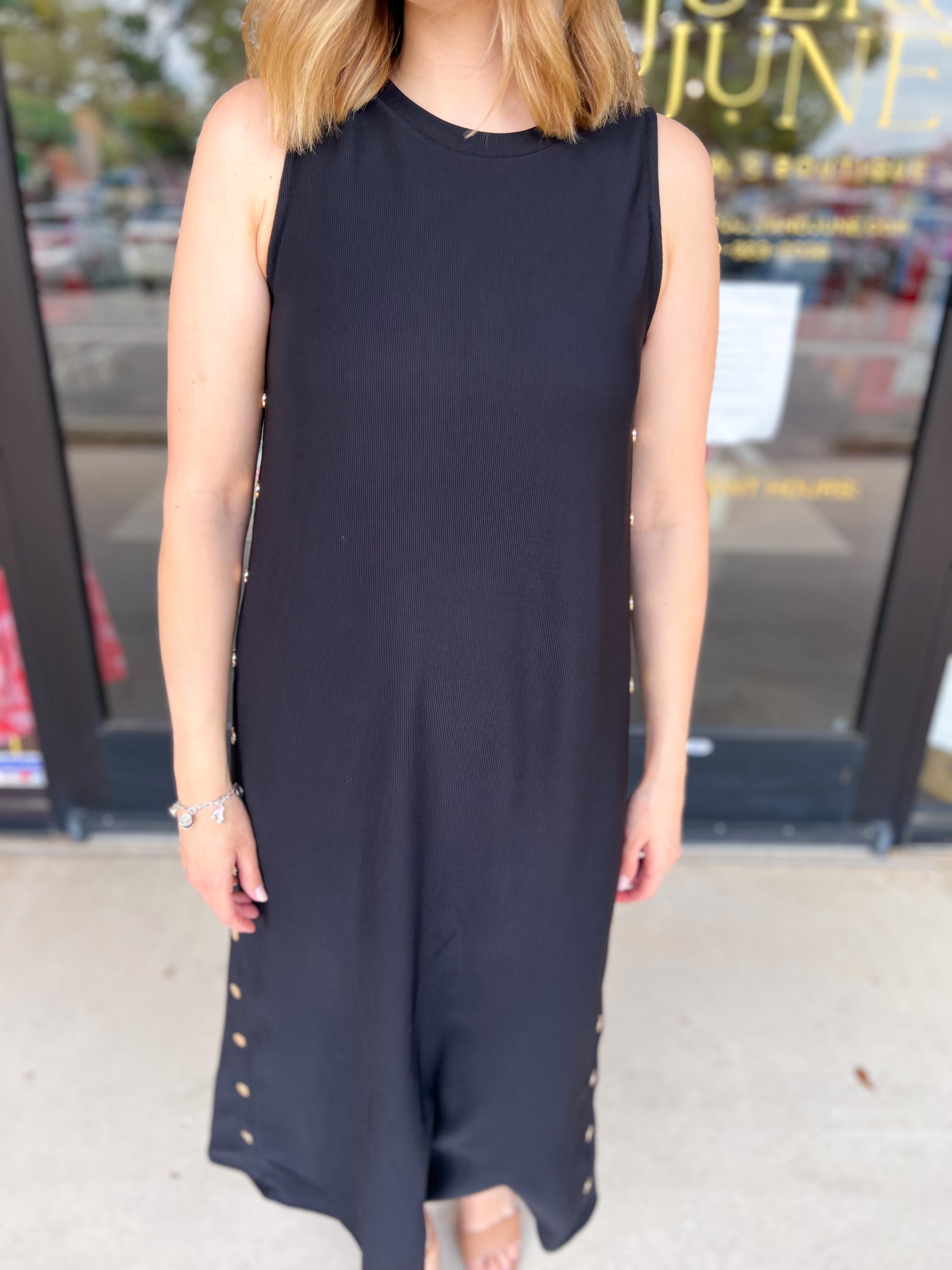 Casual Chic Midi Dress - Black-500 Midi-ENTRO-July & June Women's Fashion Boutique Located in San Antonio, Texas