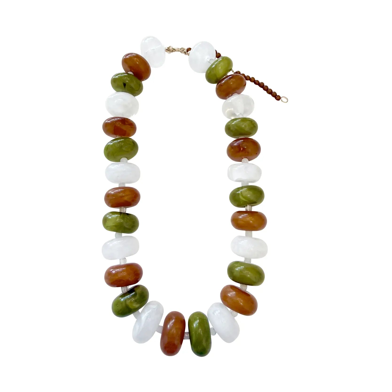 The Bailey Beaded Necklace - Olive Mix-110 Jewelry & Hair-Gemelli-July & June Women's Fashion Boutique Located in San Antonio, Texas