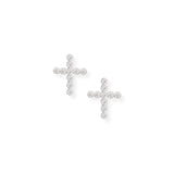 Natalie Wood - Legacy Cross Stud Earrings - Silver-110 Jewelry & Hair-July & June Women's Boutique-July & June Women's Fashion Boutique Located in San Antonio, Texas
