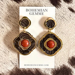 Bohemian Gemme - Eloise Vintage Dangle Earrings - Red Jasper-110 Jewelry & Hair-Bohemian Gemme-July & June Women's Fashion Boutique Located in San Antonio, Texas