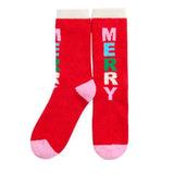 Merry Home Socks - Red-140 Gifts + Home-SHIRALEAH-July & June Women's Fashion Boutique Located in San Antonio, Texas