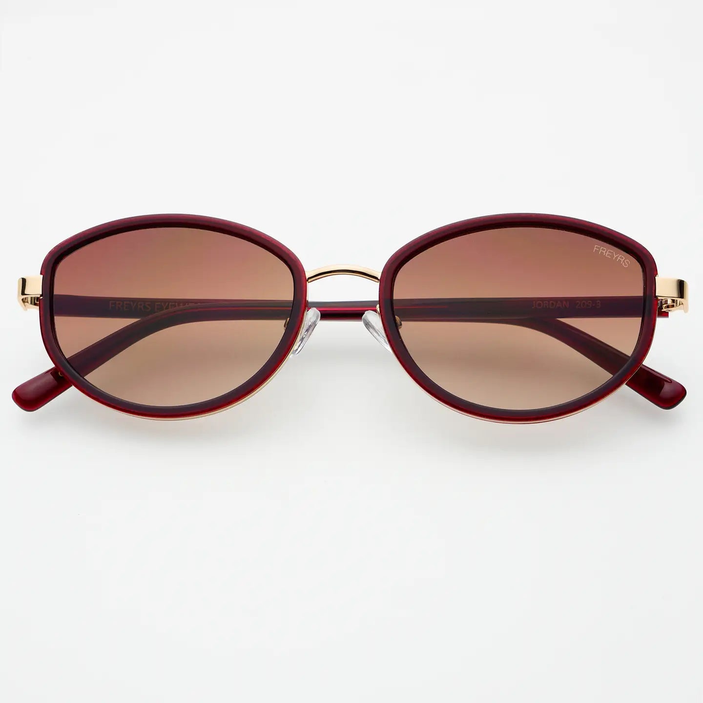 FREYRS - Jordan Acetate Oval Sunglasses - Burgundy-130 Accessories-FREYRS-July & June Women's Fashion Boutique Located in San Antonio, Texas