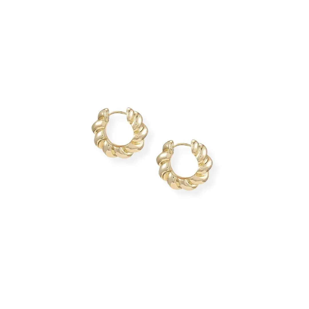 Natalie Wood - Heritage Mini Hoop Earrings - Gold-110 Jewelry & Hair-Natalie Wood-July & June Women's Fashion Boutique Located in San Antonio, Texas