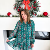 Mary Square - Natasha Ivy Green Mini Dress-510 Mini-MARY SQUARE-July & June Women's Fashion Boutique Located in San Antonio, Texas