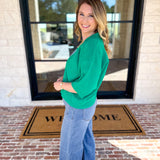 The Go-To Girl Sweater Top - Green-230 Sweaters/Cardis-ENTRO-July & June Women's Fashion Boutique Located in San Antonio, Texas