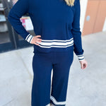 Sporty Knit Set-300 Athleisure/Lounge-SKIES ARE BLUE-July & June Women's Fashion Boutique Located in San Antonio, Texas