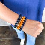 Michelle McDowell - Bracelet Set - Navy & Orange-110 Jewelry & Hair-Michelle McDowell-July & June Women's Fashion Boutique Located in San Antonio, Texas