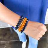 Michelle McDowell - Bracelet Set - Navy & Orange-110 Jewelry & Hair-Michelle McDowell-July & June Women's Fashion Boutique Located in San Antonio, Texas