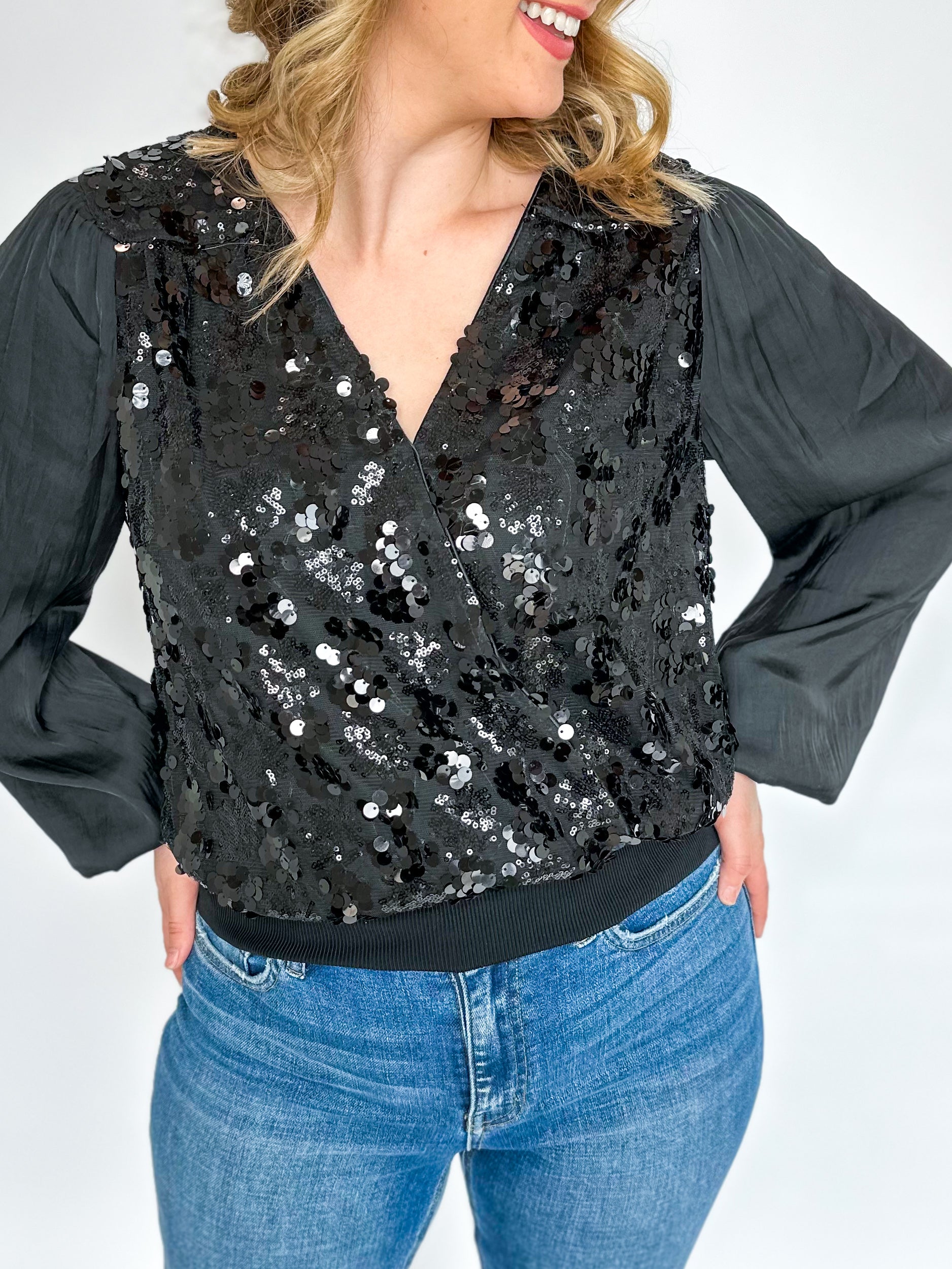 Life Of The Party Blouse-200 Fashion Blouses-CURRENT AIR CLOTHING-July & June Women's Fashion Boutique Located in San Antonio, Texas
