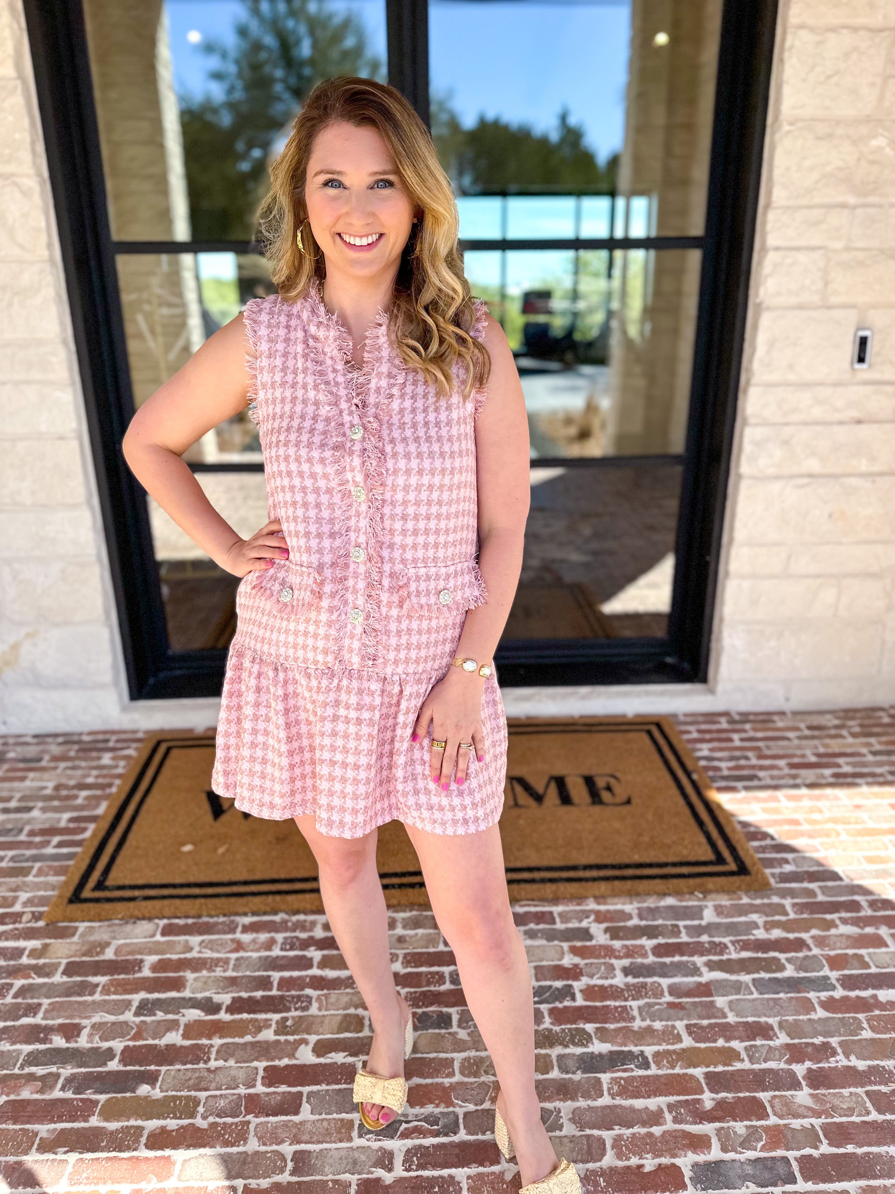 Pink Prep Mini Dress-510 Mini-TCEC-July & June Women's Fashion Boutique Located in San Antonio, Texas