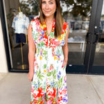 Vibrant Petals Midi Dress-500 Midi-FATE-July & June Women's Fashion Boutique Located in San Antonio, Texas