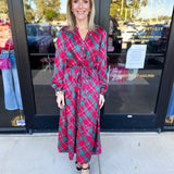 Mary Square - Gracelyn Plaid About You Pink Midi Dress-500 Midi-MARY SQUARE-July & June Women's Fashion Boutique Located in San Antonio, Texas