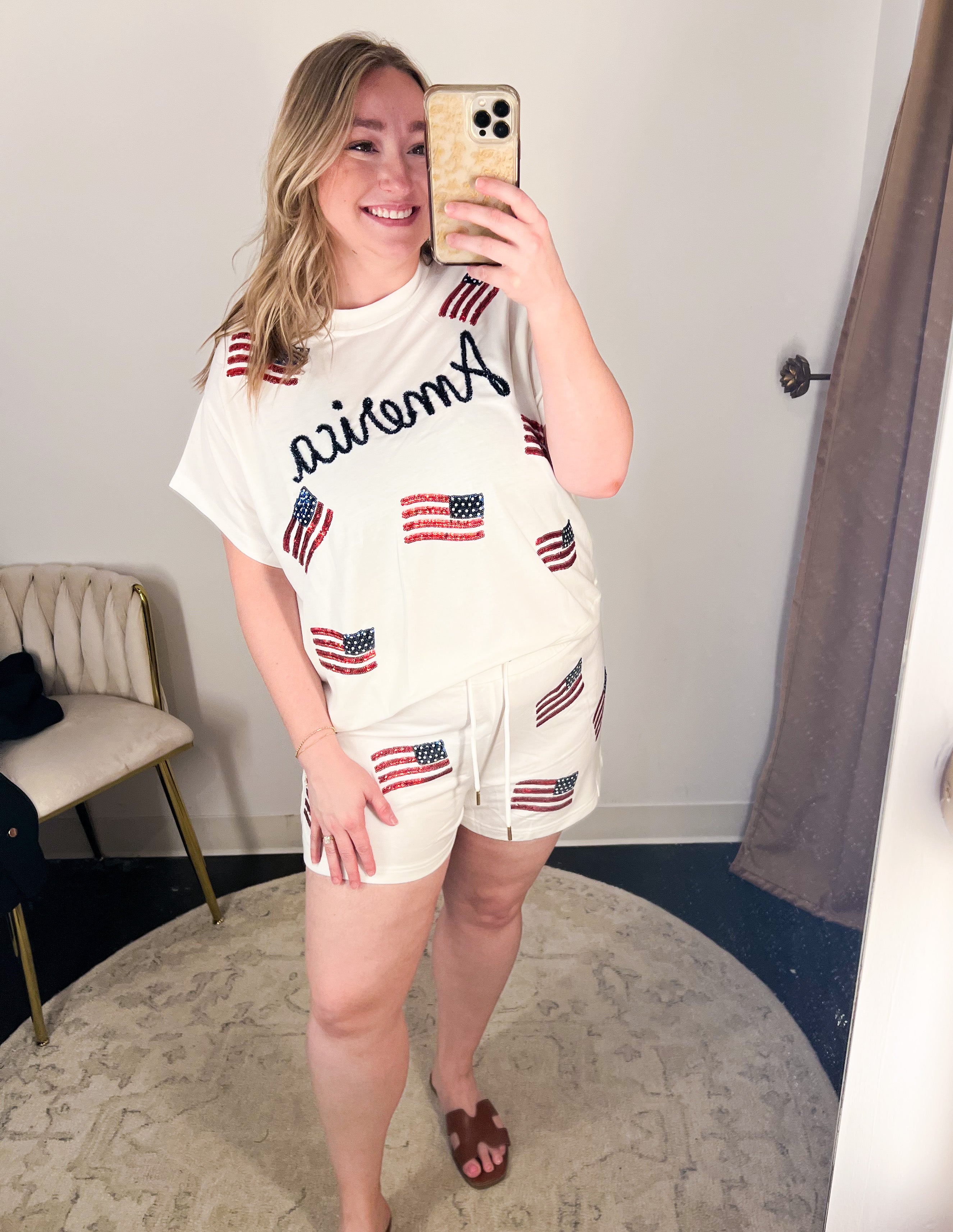 Mary Square - USA Lounge Set-300 Athleisure/Lounge-MARY SQUARE-July & June Women's Fashion Boutique Located in San Antonio, Texas