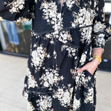 Black & Taupe Vintage Floral Mini Dress-510 Mini-LISTICLE-July & June Women's Fashion Boutique Located in San Antonio, Texas