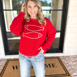 Fish Knit Sweater-BAILEY ROSE-July & June Women's Fashion Boutique Located in San Antonio, Texas