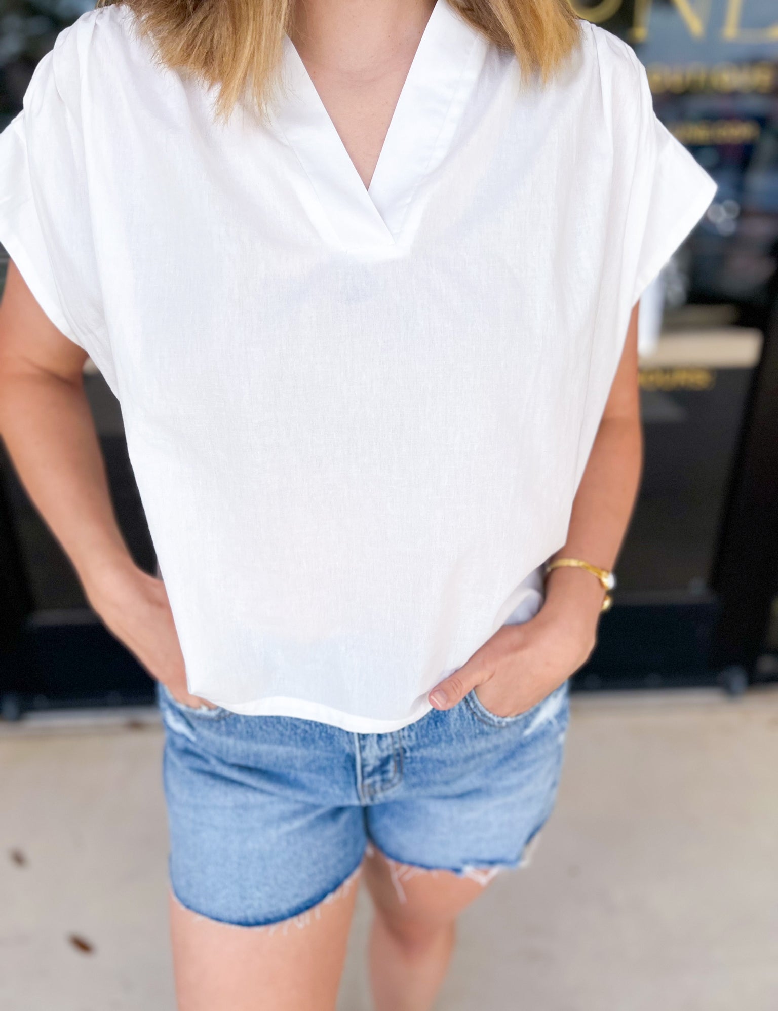 The Bridgete Blouse - Ivory-200 Fashion Blouses-PINCH-July & June Women's Fashion Boutique Located in San Antonio, Texas