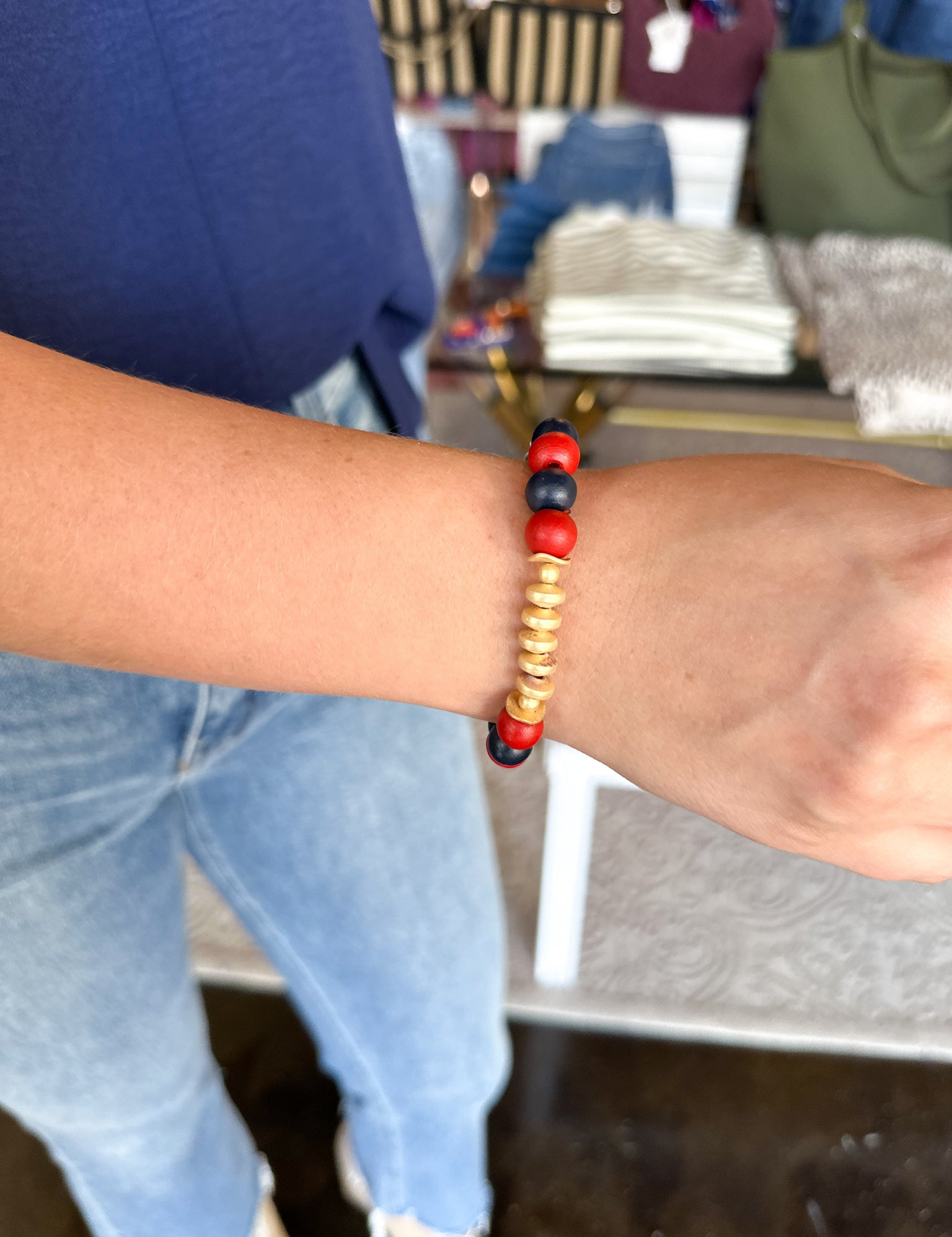 Michelle McDowell - Myles Bracelet - Red & Blue-110 Jewelry & Hair-Michelle McDowell-July & June Women's Fashion Boutique Located in San Antonio, Texas