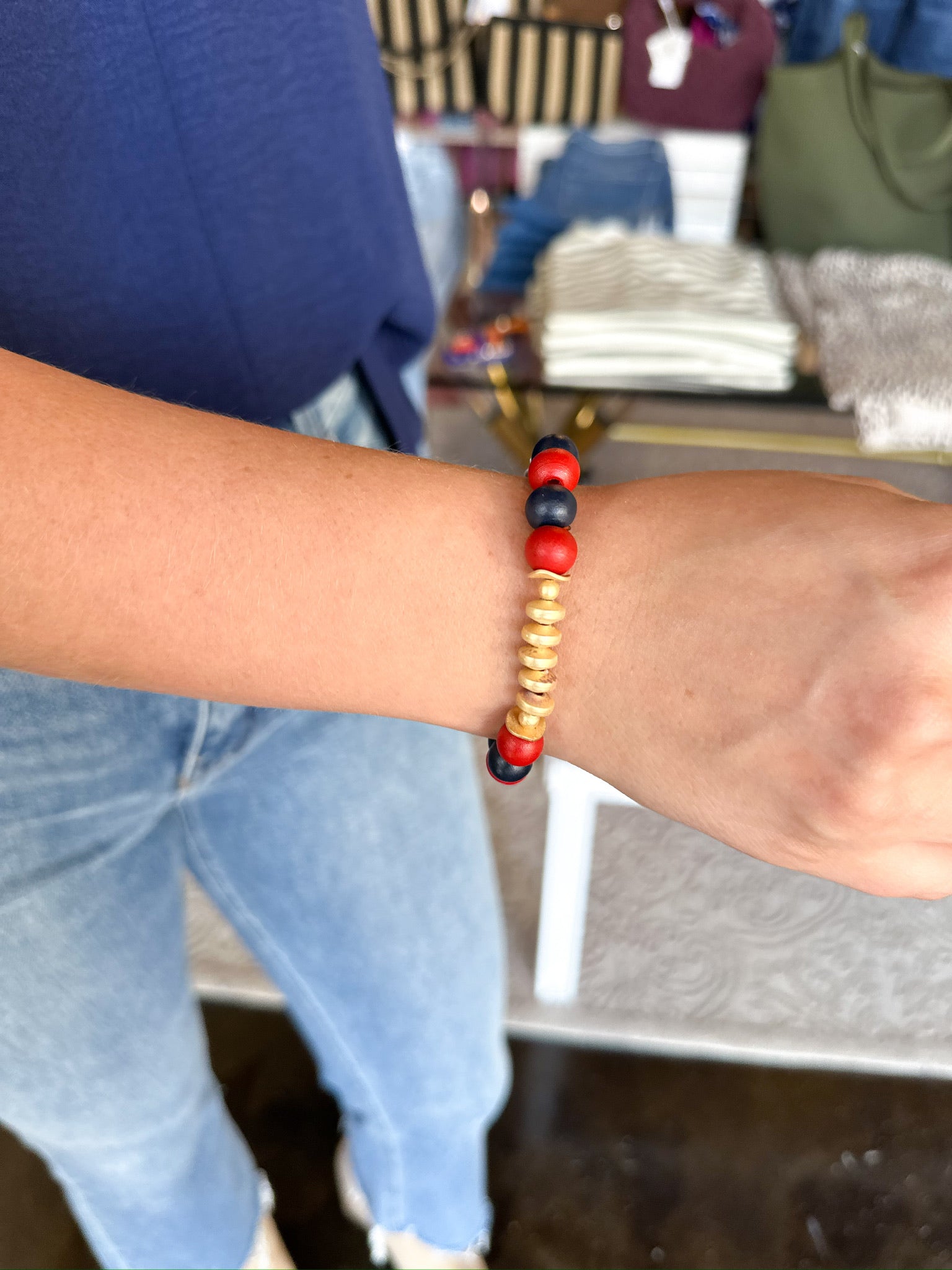 Michelle McDowell - Myles Bracelet - Red & Blue-110 Jewelry & Hair-Michelle McDowell-July & June Women's Fashion Boutique Located in San Antonio, Texas