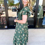 Dusty Green Embroidered Midi Dress-500 Midi-POLOGRAM-July & June Women's Fashion Boutique Located in San Antonio, Texas
