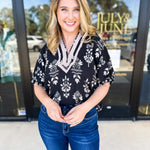The Frankie Blouse - Black-200 Fashion Blouses-ENTRO-July & June Women's Fashion Boutique Located in San Antonio, Texas