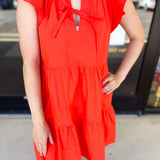 Sun Red Mini Dress-510 Mini-PINCH-July & June Women's Fashion Boutique Located in San Antonio, Texas