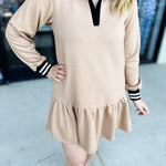 Mary Square - Allison Latte Mini Dress-510 Mini-MARY SQUARE-July & June Women's Fashion Boutique Located in San Antonio, Texas