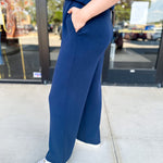 Soft Modal Lounge Pants - Navy - RESTOCK-300 Athleisure/Lounge-SKIES ARE BLUE-July & June Women's Fashion Boutique Located in San Antonio, Texas