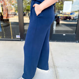 Soft Modal Lounge Pants - Navy - RESTOCK-300 Athleisure/Lounge-SKIES ARE BLUE-July & June Women's Fashion Boutique Located in San Antonio, Texas