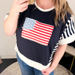 The Red White & Blue Tee-210 Casual Blouses-JODIFL-July & June Women's Fashion Boutique Located in San Antonio, Texas