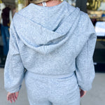 Soft Modal Hooded Jacket - Grey-300 Athleisure/Lounge-SKIES ARE BLUE-July & June Women's Fashion Boutique Located in San Antonio, Texas