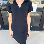 Modal Athletic Mini Dress - Black-510 Mini-SKIES ARE BLUE-July & June Women's Fashion Boutique Located in San Antonio, Texas
