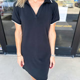 Modal Athletic Mini Dress - Black-510 Mini-SKIES ARE BLUE-July & June Women's Fashion Boutique Located in San Antonio, Texas