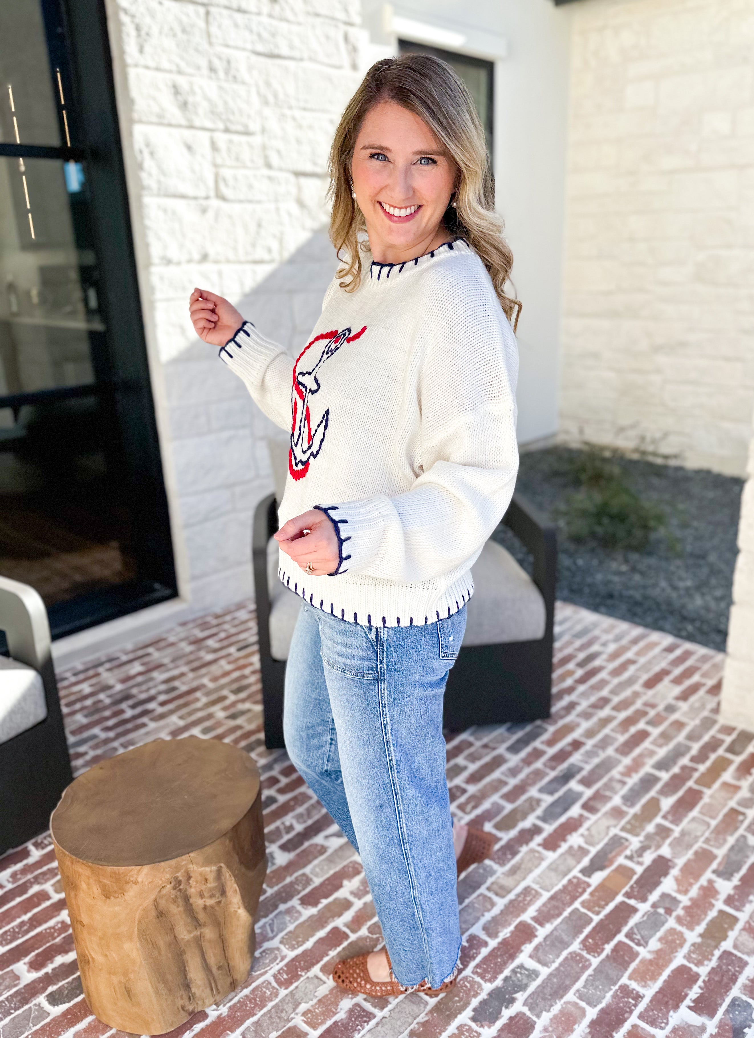 Let's Set Sail Sweater-230 Sweaters/Cardis-BAILEY ROSE-July & June Women's Fashion Boutique Located in San Antonio, Texas