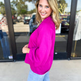 Everyday Comfy Long Sleeve - Pink-210 Casual Blouses-JODIFL-July & June Women's Fashion Boutique Located in San Antonio, Texas