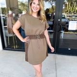 The Everyday Active Mini Dress - Olive Brown-510 Mini-JODIFL-July & June Women's Fashion Boutique Located in San Antonio, Texas