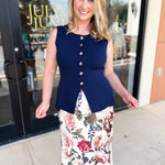 The Sophie Vest - Navy-600 Outerwear-SKIES ARE BLUE-July & June Women's Fashion Boutique Located in San Antonio, Texas