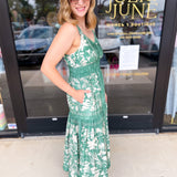The Madrid Midi Dress-500 Midi-ENTRO-July & June Women's Fashion Boutique Located in San Antonio, Texas