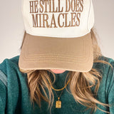 He Still Does Miracles Trucker Hat - Mocha-130 ACCESSORIES-ZENANA-July & June Women's Fashion Boutique Located in San Antonio, Texas