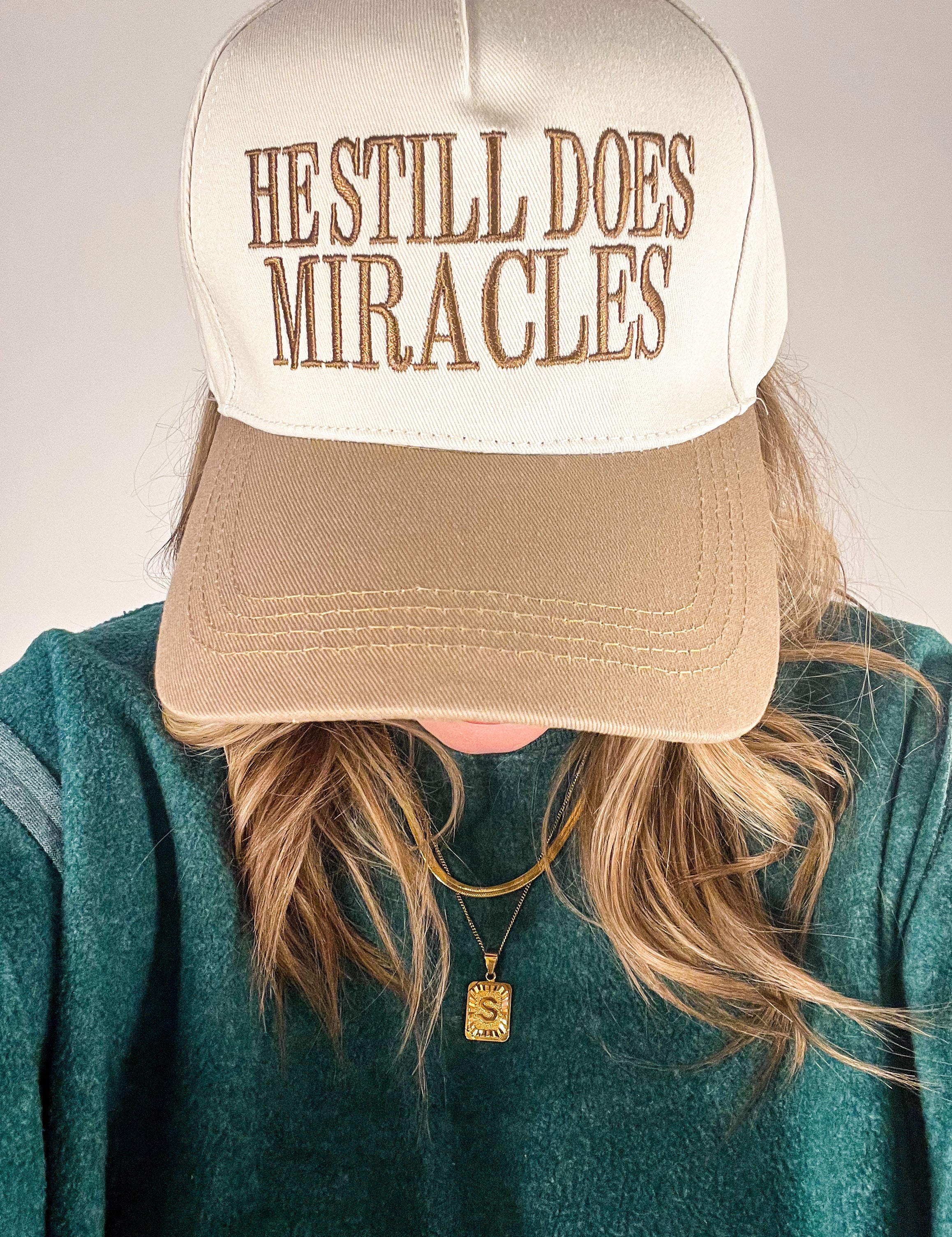 He Still Does Miracles Trucker Hat - Mocha-130 ACCESSORIES-ZENANA-July & June Women's Fashion Boutique Located in San Antonio, Texas