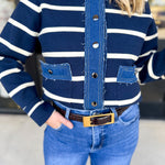 Denim Dreams Cardigan-230 Sweaters/Cardis-ENTRO-July & June Women's Fashion Boutique Located in San Antonio, Texas